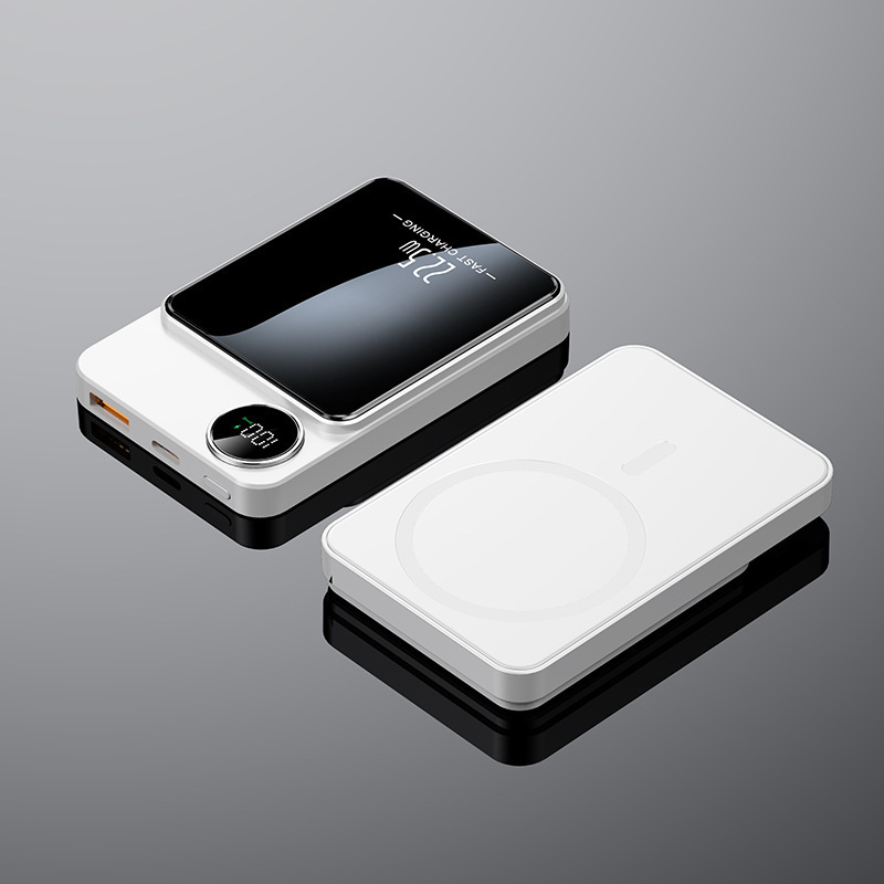 超薄型Magsafe磁気ワイヤレス5000mAh充電器 ワイヤレス急速充電モバイルバッテリー10000mAh|undefined