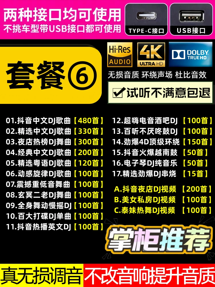 Car U disk songs 2025 new Douyin hot DJ Chinese lossless MP3 classic music U disk others