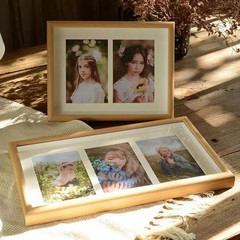Creative grid wooden photo frame hollow combination frame for 6-inch wedding photos, hanging on a table, 2-3-4 in a row photo frame, wholesale