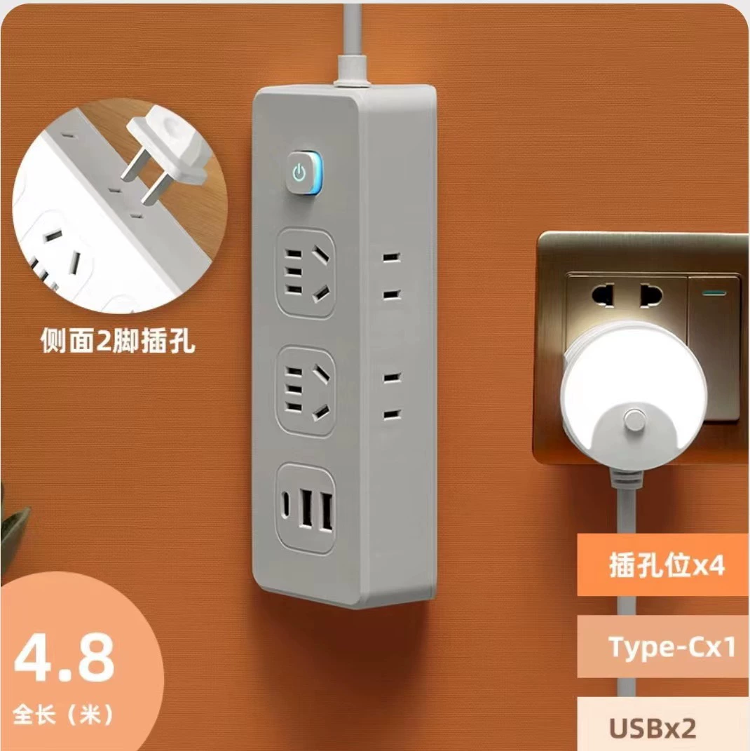 Угловая настольная розетка с USB-зарядкой, лента с кабелем бытовая многофункциональная драг-лента, которая может идти по стене