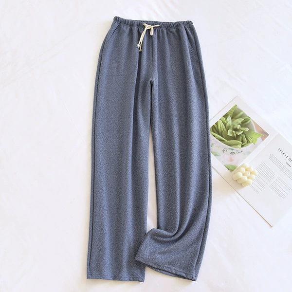 Blue velvet trousers