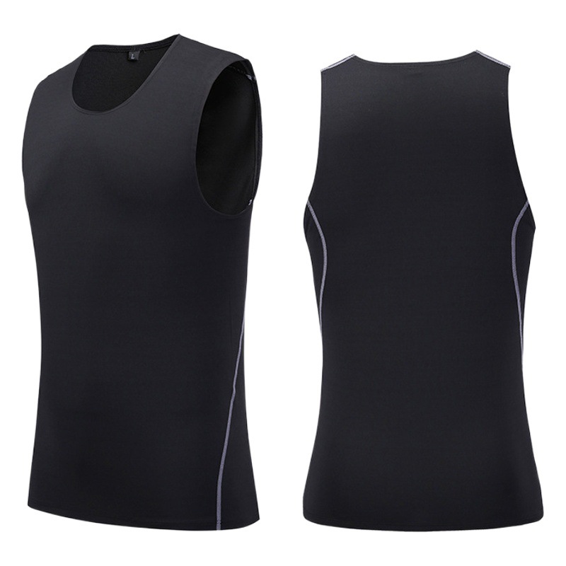 Pro Sports Vest Men's Quick-Drying Tights Sleeveless Fitness Basketball Running Training T-Shirt Base Layer Quick-Drying Yoga