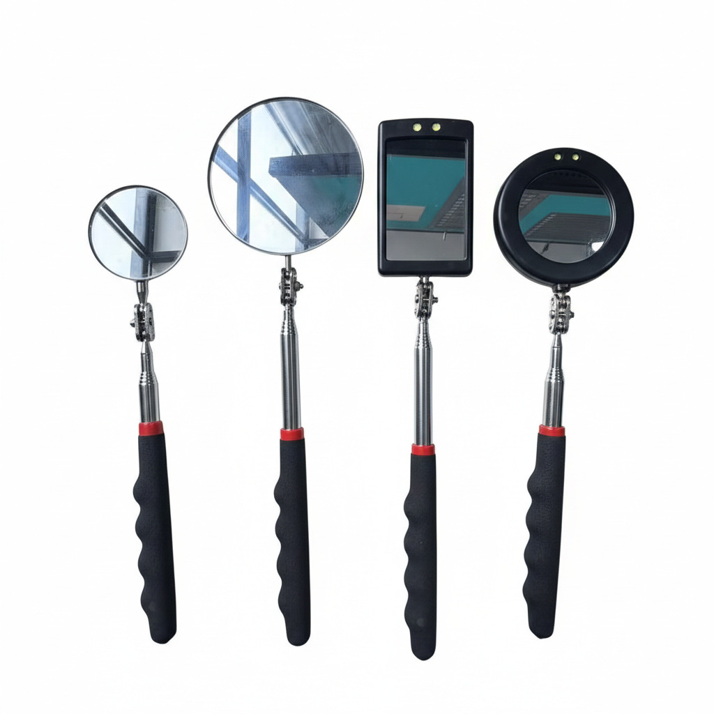海腾HT磁力吸铁棒磁性捡拾器伸缩延长杆汽修工具方镜圆镜电筒头