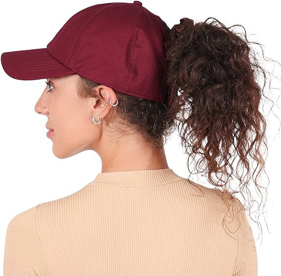 Herbst- und Winter-Baseballkappe, Ponytail-Kappe, mit doppellagiger Haarpflegekappe gefüttert, Sportkappe, mit Schnallenverschluss auf der Rückseite, für den Außenbereich – Detail 2