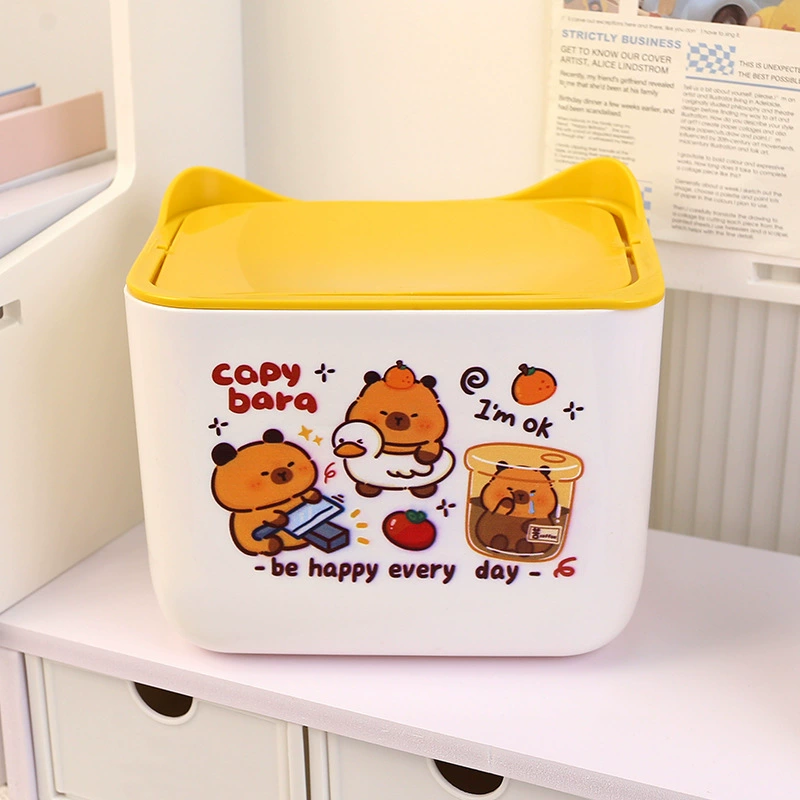 Cartoon small capacious garbage can