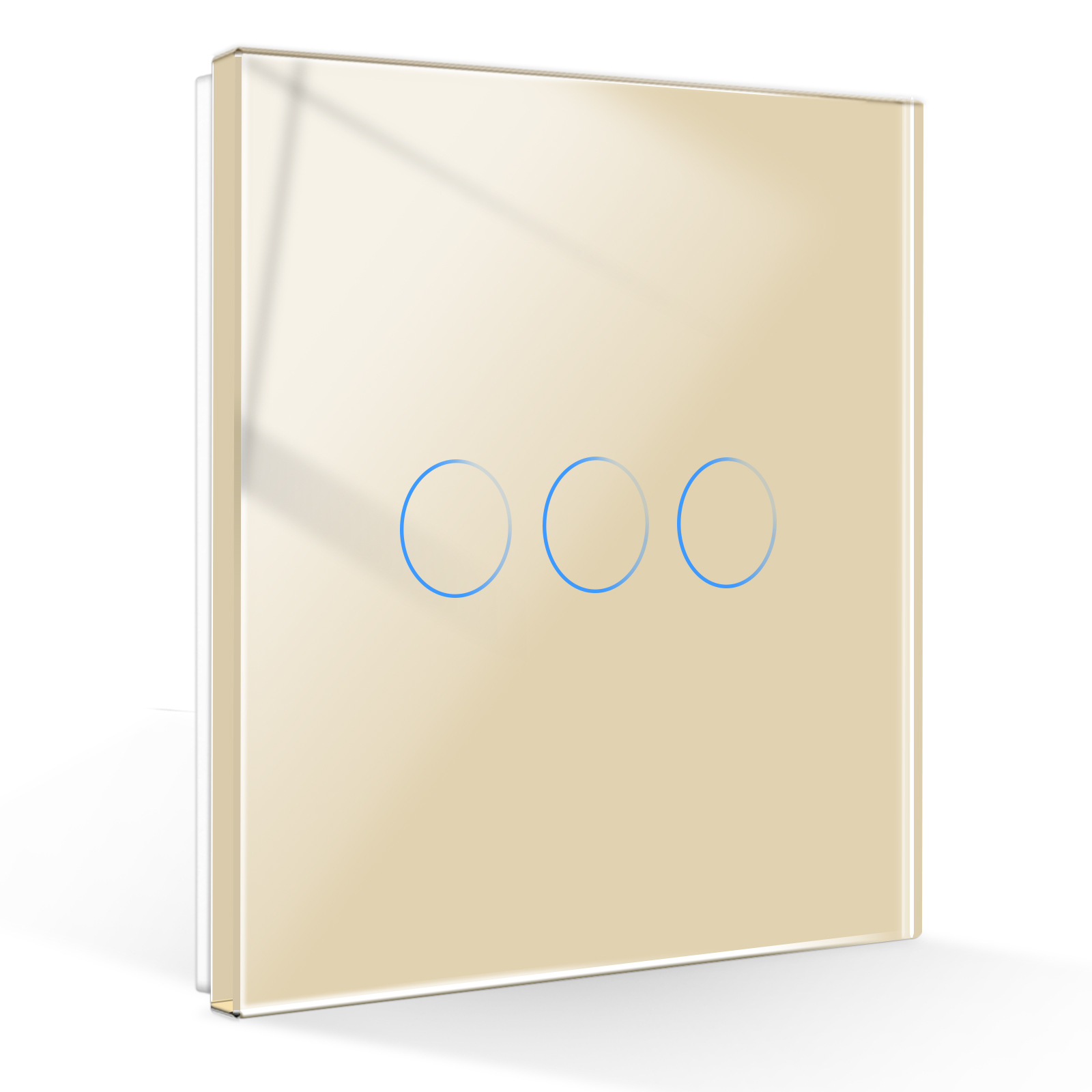 金色3Gang Panel 86mm单玻璃面板可DIY自由搭配组合欧式德式插座