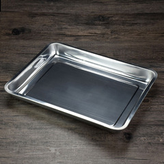 批發不鏽鋼長方形托盤分數盤燒烤盤食堂飯菜盤深淺餐盤菜盤