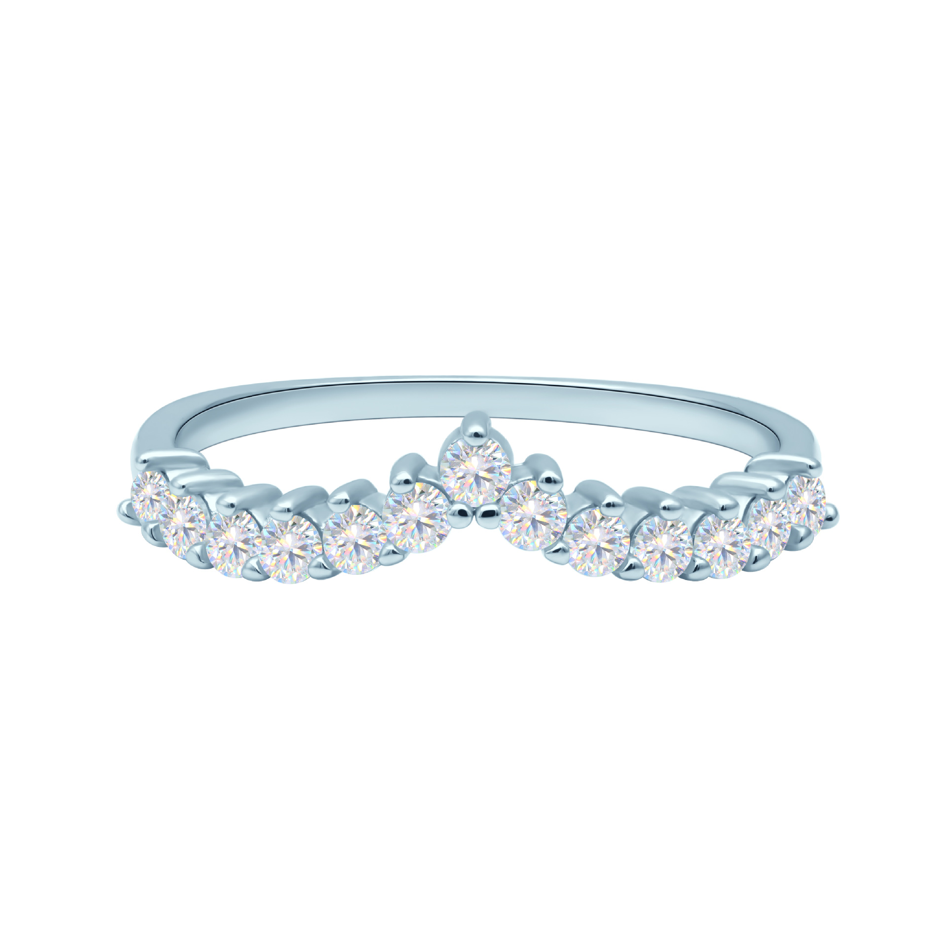 Plating, Inlay Design Elegant, Classic Style, Streetwear Style Sterling Silver Moissanite Rings Geometric
