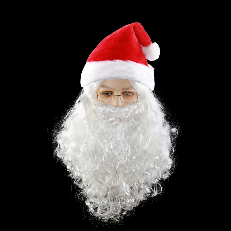 Christmas hat Santa Claus beard Christmas wig Europe and the United States cross-border wholesale a generation of hair Christmas hat Santa Claus beard Christmas wig Europe and the United States cross-border wholesale a generation of hair