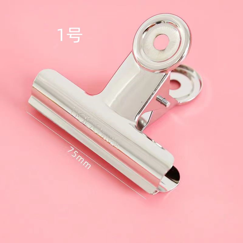 Factory wholesale round stainless steel clip financial bill Mountain clip file folder metal butterfly clip size