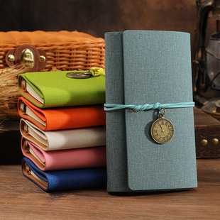A6 loose-leaf strap creative hand Ledger retro notebook student hand gift notepad factory wholesale