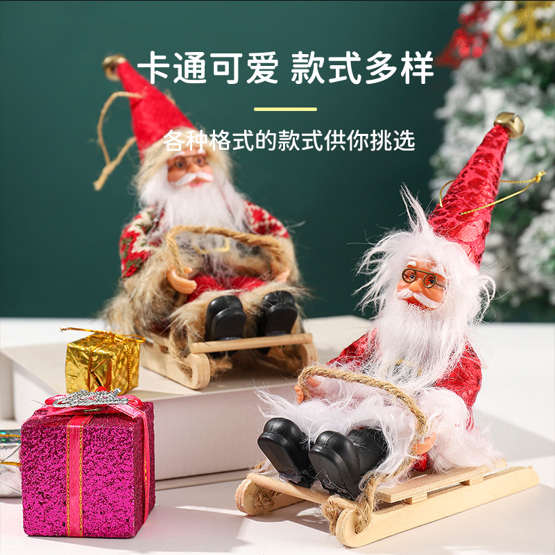 Fabricantes para DIBUJOS ANIMADOS paño felpa Santa Claus muñeca colgante adornos juguetes Navidad decoraciones