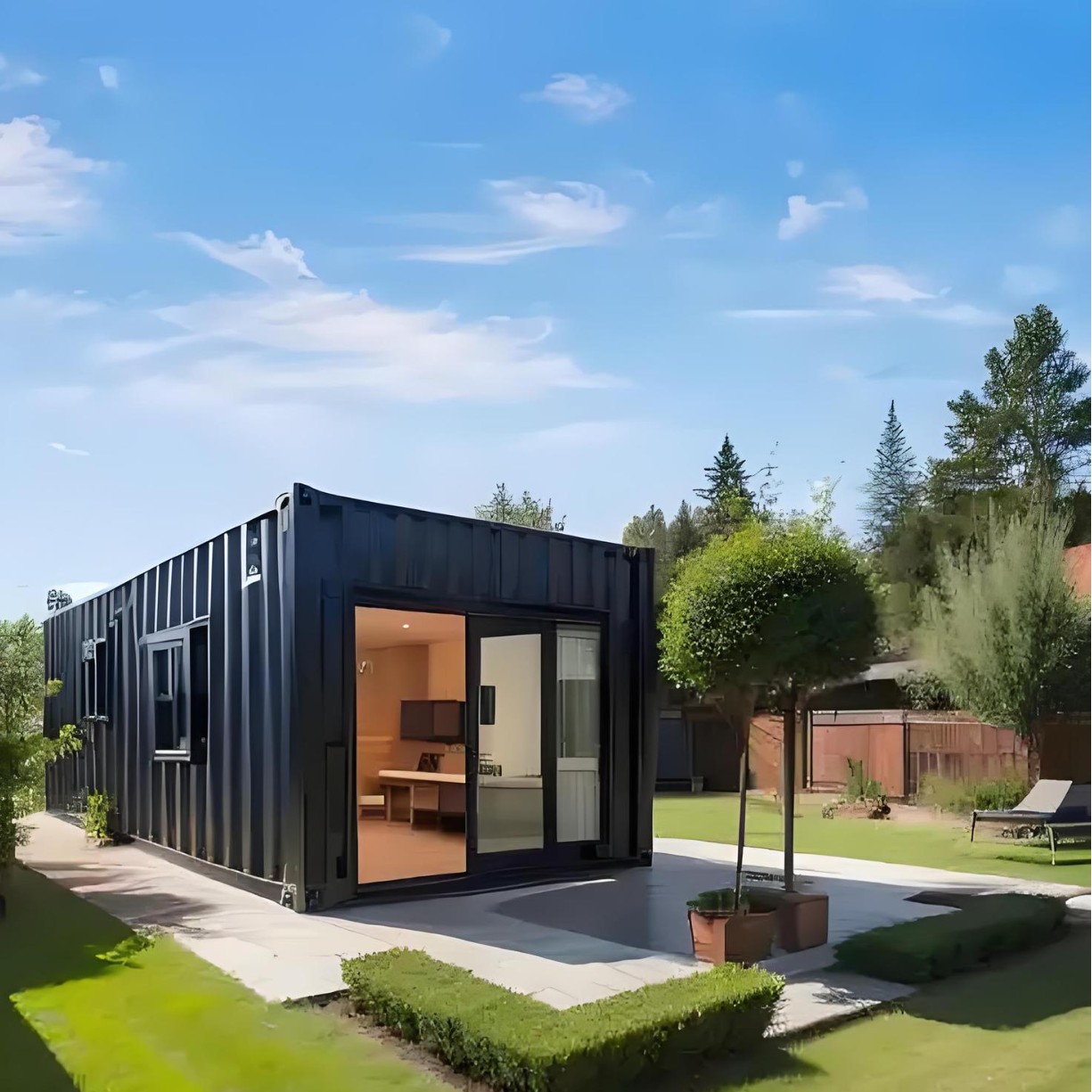 Cross-Border Supply of Container Houses, Black Containers, Simple Home Houses, Office Construction Sites, Temporary Houses, Mobile Houses