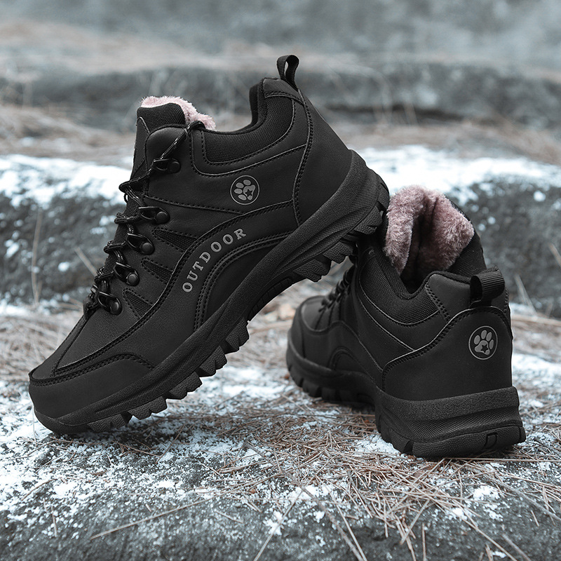 2025跨境户外一件代发独立站速卖通拼多多冬高帮登山鞋棉鞋工装鞋