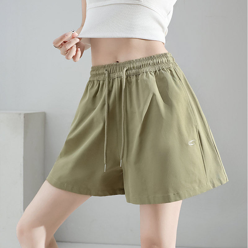 Monos azul marino para mujer primavera y verano 2025 nuevo estilo suelto recto casual de secado rápido pequeño bordado pantalones anchos image 18