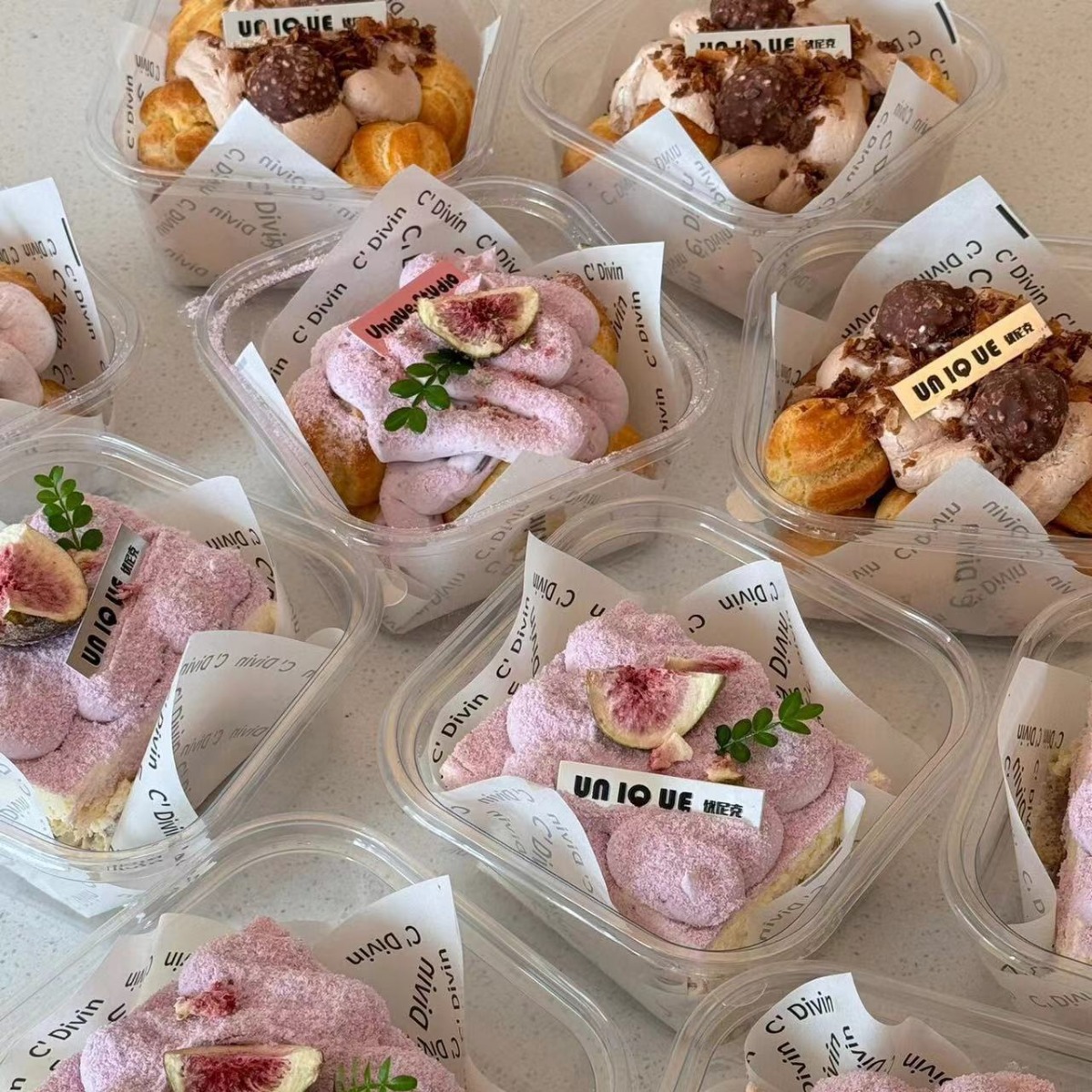 蒙布朗提拉米苏蛋糕盒圆形透明甜品打包盒子4寸6寸巴斯克蛋糕盒子