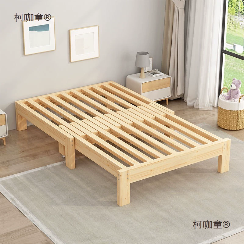 Простой диван из цельного дерева, татами, выдвижная кровать, многофункциональная выдвижная кровать двойного назначения для сна, маленькая квартира Metabo