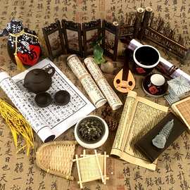 古风摄影道具创意摆件汉服拍摄道具书儿童婴儿拍照小物件氛围感