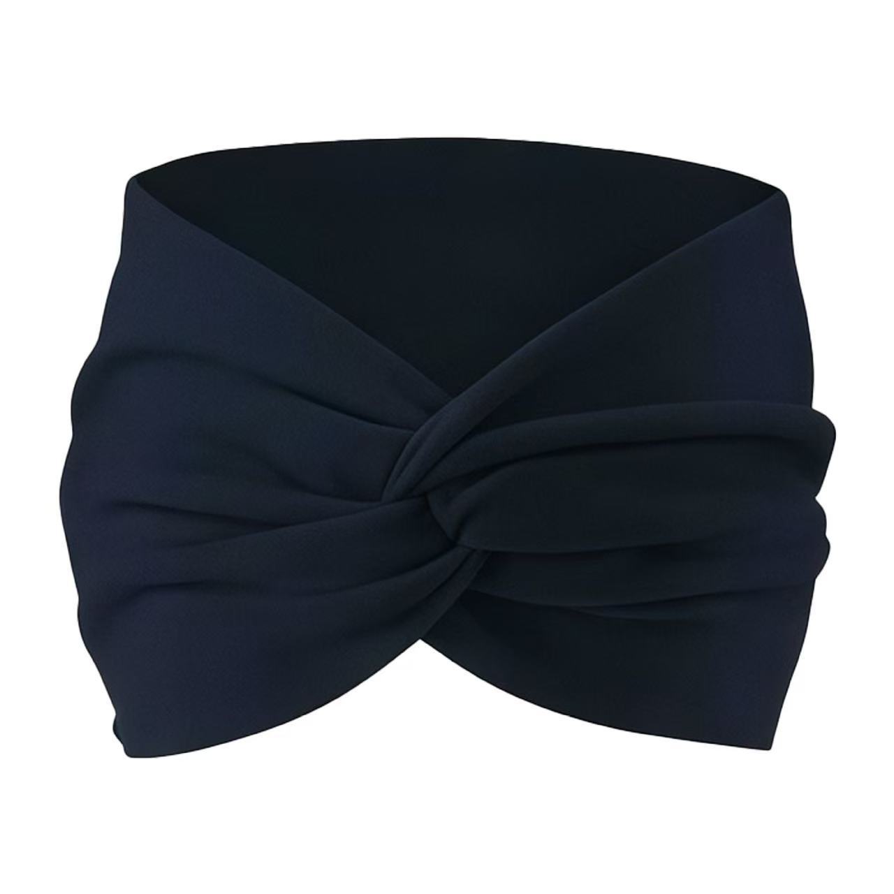 Europa y los Estados Unidos de color sólido banda de pelo deportiva ancho banda de pelo antiperspirante bandana de pelo yoga fitness banda de pelo deportiva absorción de sudor adornamiento para el pelo