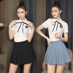 足浴技師工作服2022新款酒店襯衣衫顯瘦桑拿足療 ktv公主氣質套裝