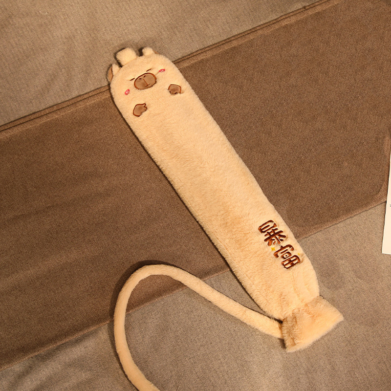 Bolsa de agua caliente alargada en invierno, bolsas de mano calientes largas con inyección de agua, bebés calientes de tamaño grande, colcha de estómago, almohada larga