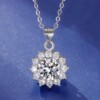 Import diamond pendant, necklace, USA, platinum 950 sample