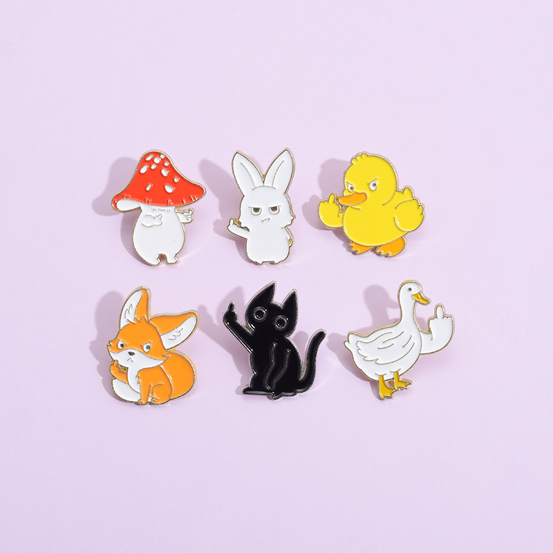 Brooches Classification Cartoon Style Pin Animal Alloy Plating Unisex Brooches