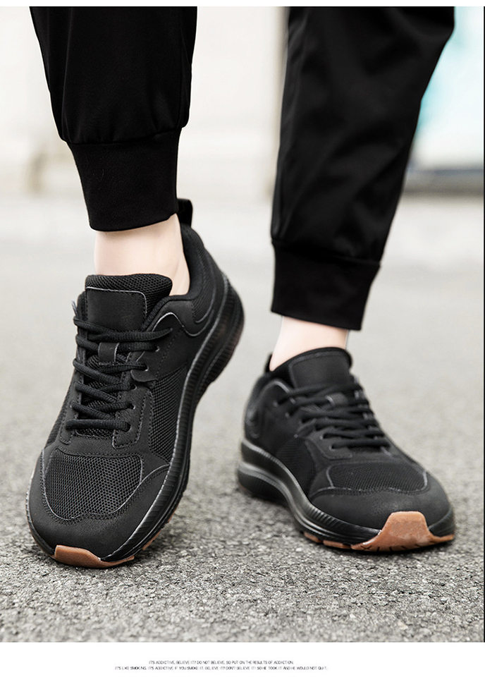 Giày chạy bộ thể thao unisex mũi rộng chống trượt, thân lưới thoáng khí cho người bàn chân rộng — Màu xám 7666, Đen 7666 chi tiết 16