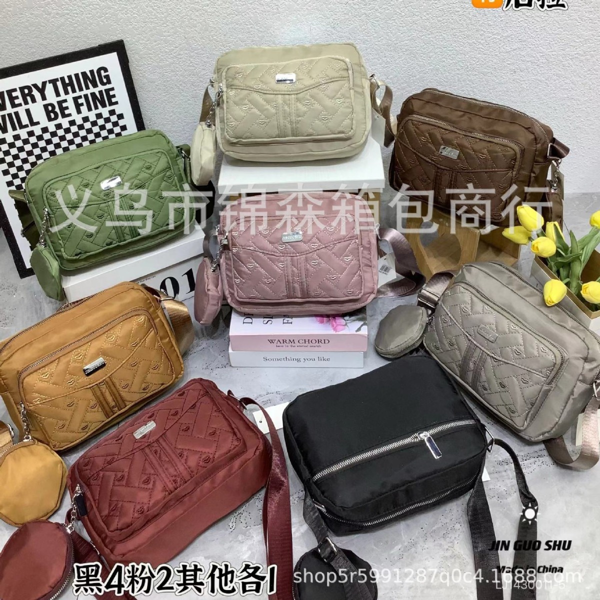 外贸南美牛津布单肩包女士带圆包套包小容量休闲尼龙帆布包斜挎包