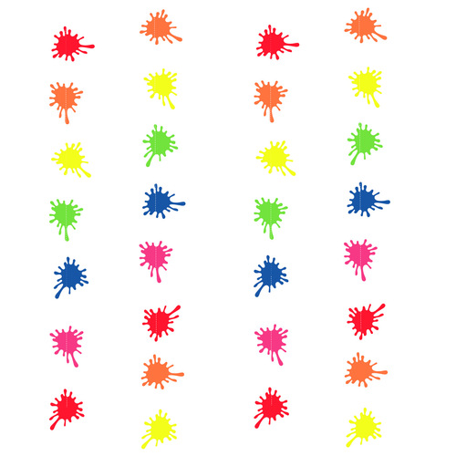 Cross-border new fluorescent paper garland party birthday party fluorescent paper streamer round star note pendant flag