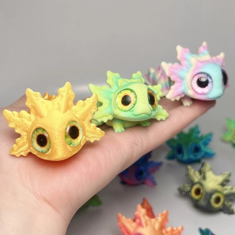 国境を越えた売れ筋の 3D プリントアマガエルの赤ちゃんかわいい大きな目のカエルの装飾品関節シミュレーション目ミニカエルのおもちゃ|undefined