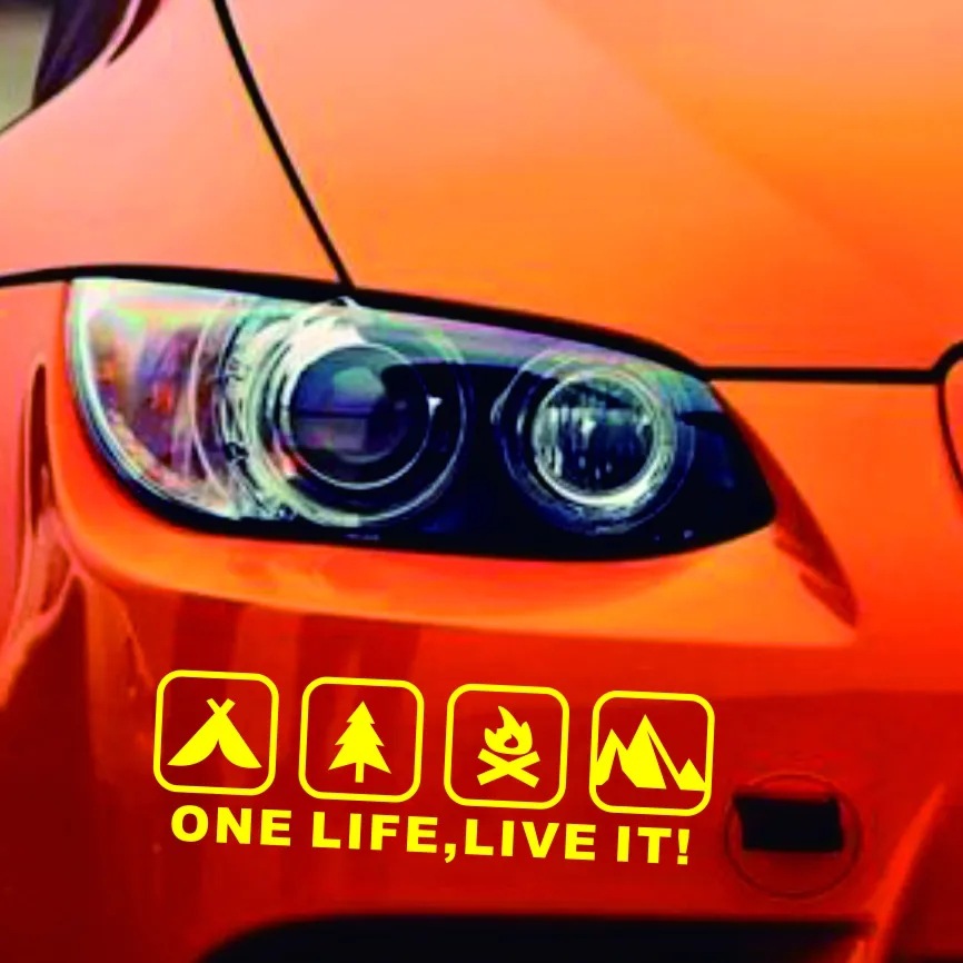 retroreflective sticker for camping