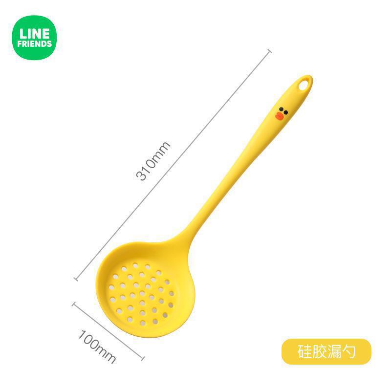 LINE FRIENDS漫画スプーンシリコンスプーン炒め鍋シャベルセット食品級実用的な鍋スプーン|undefined