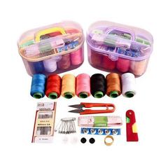 Household Sewing Kit Portable Needles and Threads Box Set Multi-functional Treasure Box 10-Piece Set