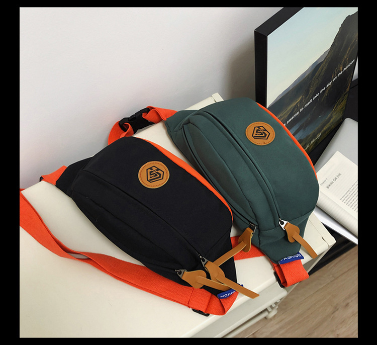 Simple and sporty trendy brand chest bags for both men and women, student waist bags, large-capacity niche single-shoulder bags, crossbody bags for women undefined