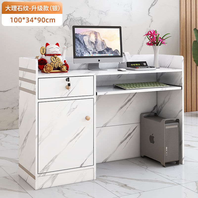 收银台吧台桌简约现代服装店院柜台迎宾台免漆接待台厂供应链批发|undefined