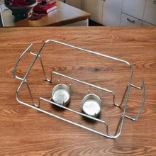 不锈钢烤鱼炉商用酒精保温炉耐高温烤鱼盘底座户外烧烤炉长方形架