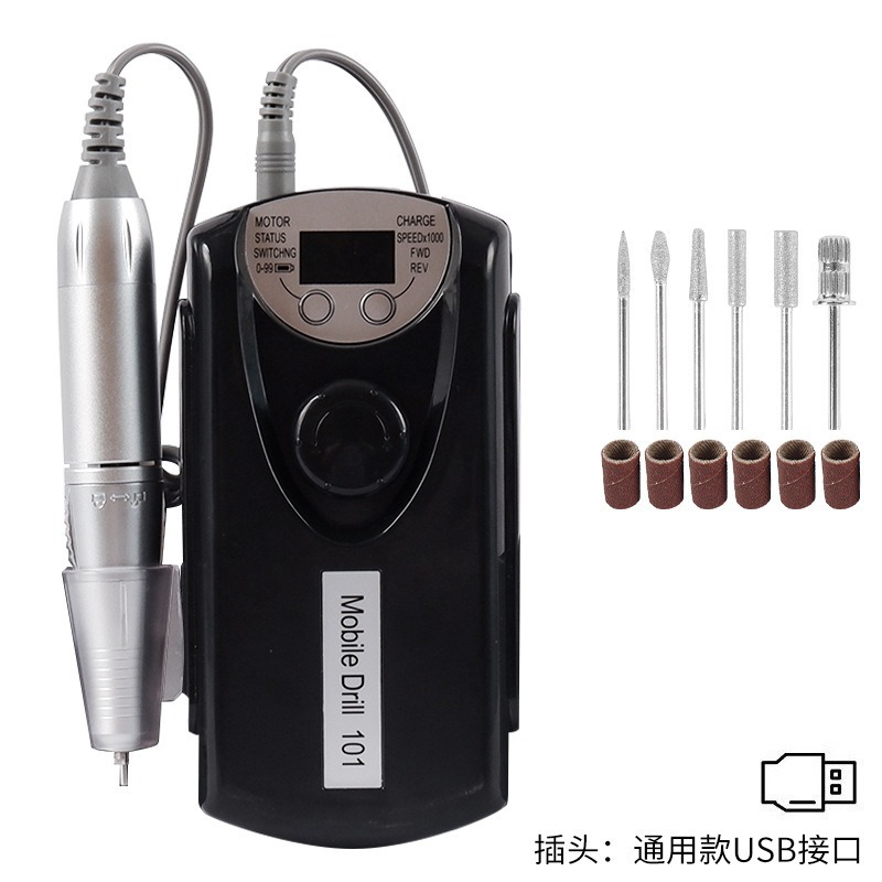 Amoladora de uñas portátil Desmontador profesional de uñas 30000 rpm amoladora de uñas eléctrica pulido 101 amoladora de uñas