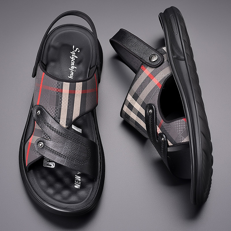 Men's sandals men's summer real cowhide breathable Men's shoes casual outerwear men's slippers non-slip beach shoes wholesale generation