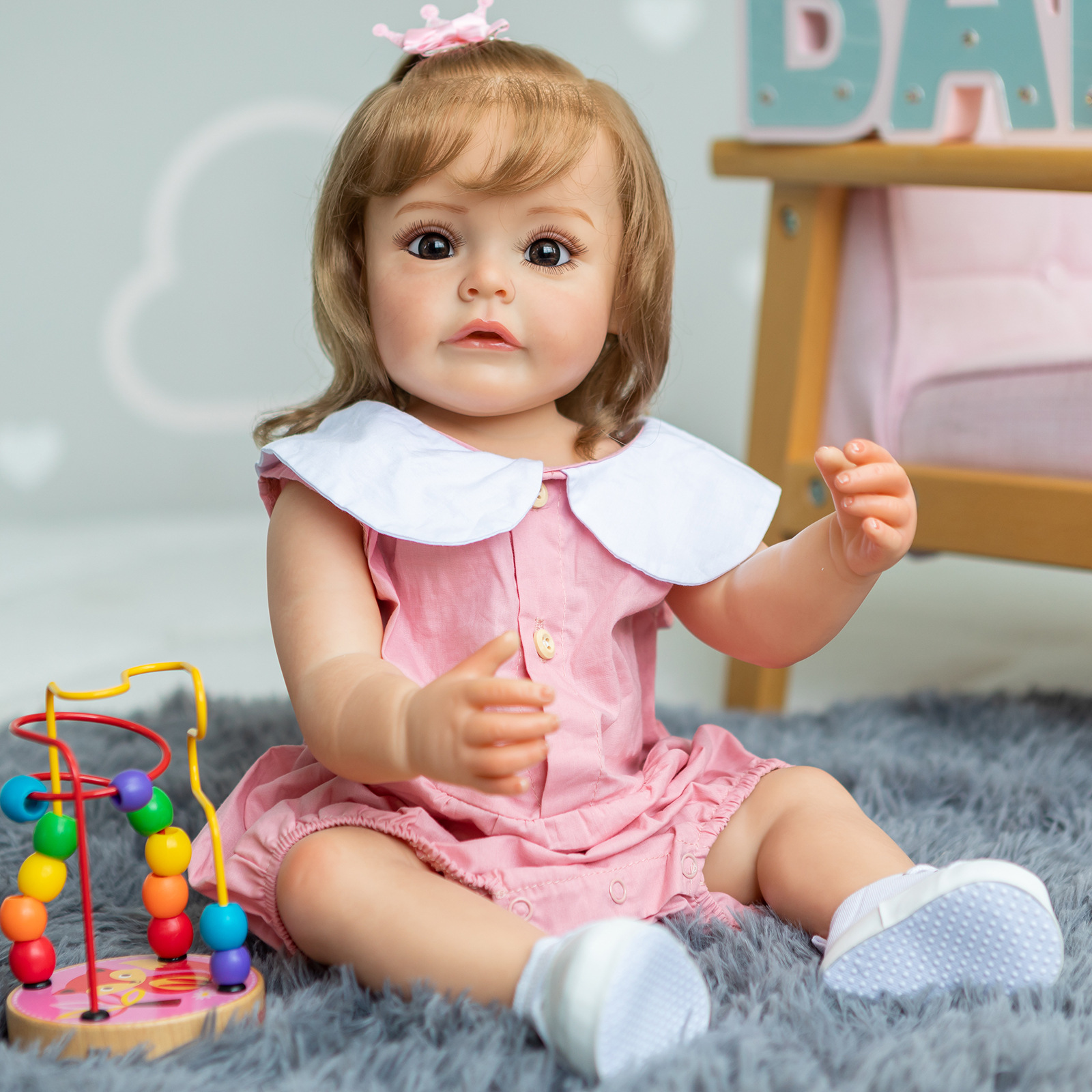 55cm todo pimienta Suesue Linda simulación niña princesa muñeca exquisita pintada de suministro transfronterizo