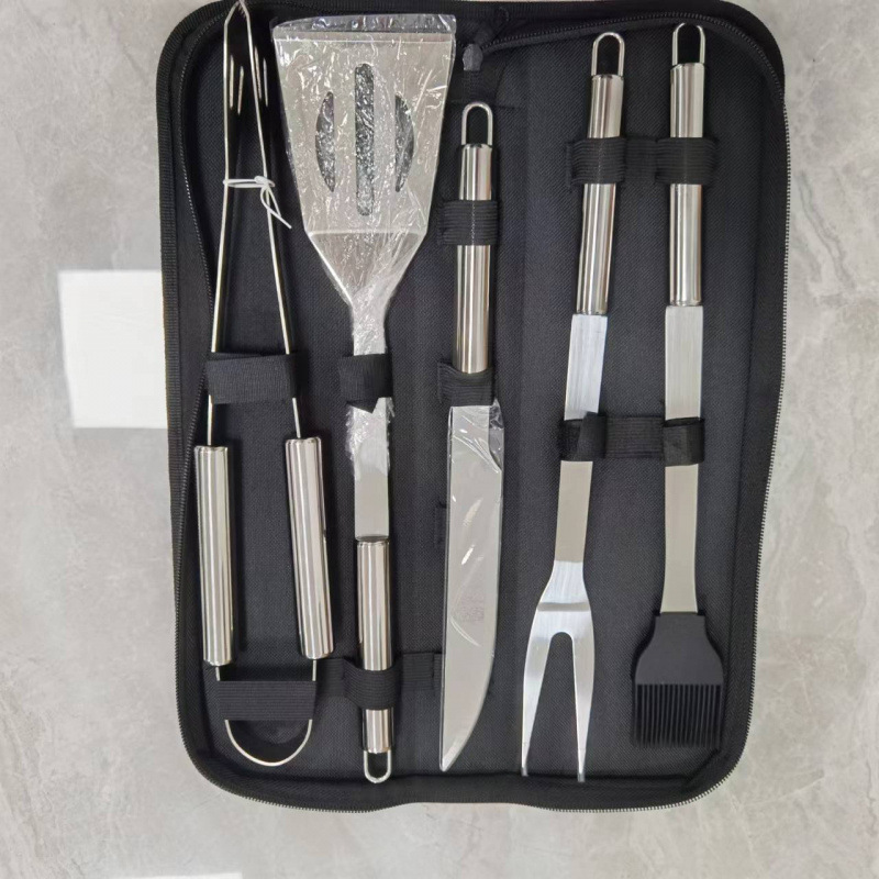 Fábrica de suministro de parrilla de acero inoxidable conjunto de parrilla de parrilla de parrilla portátil al aire libre conjunto de herramientas de parrilla de parrilla combinada