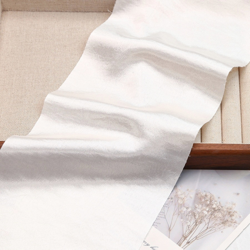 Coreano de alta calidad crema perlada satén anillo de cabello intestino grueso DIY material de tela accesorios de cabello hechos a mano