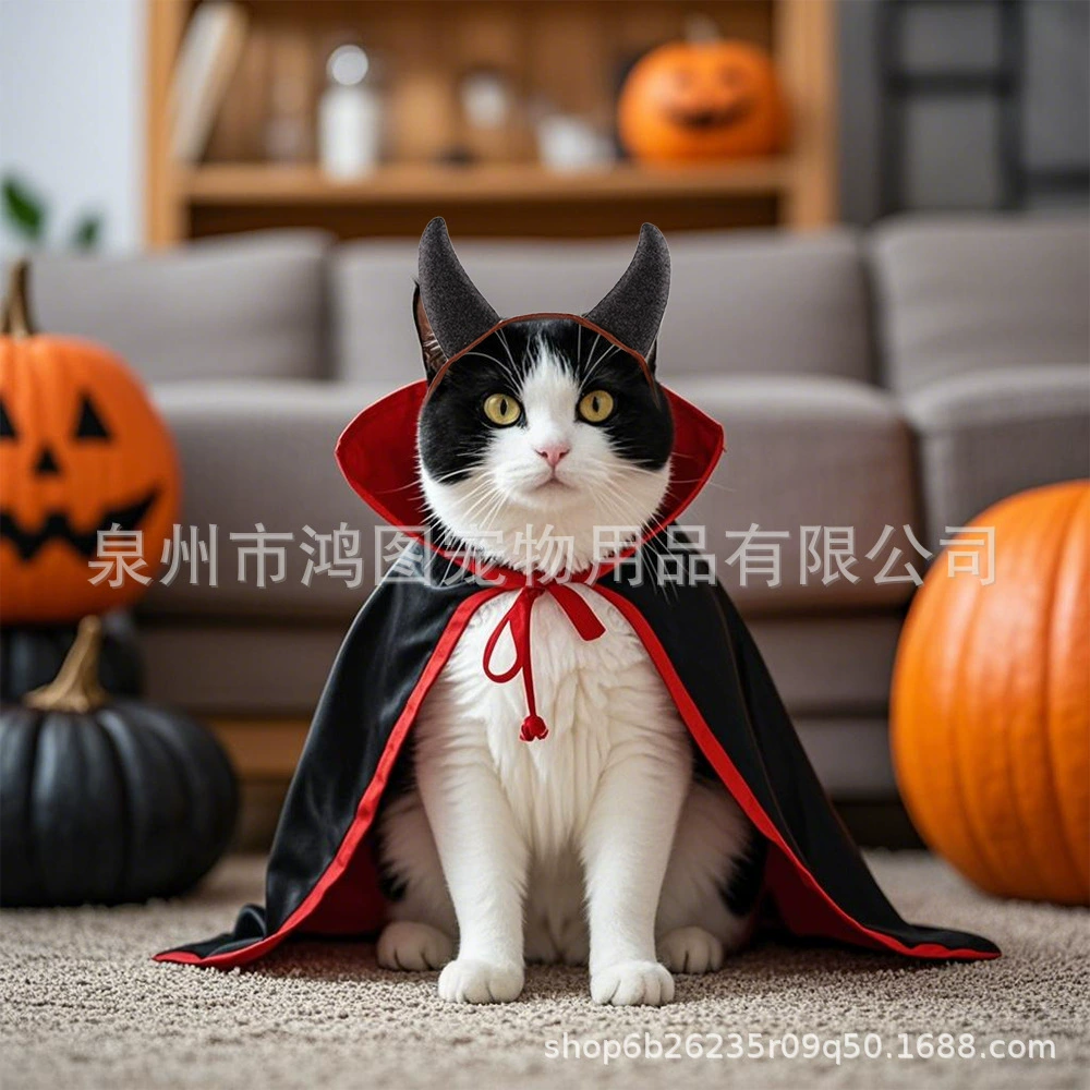 Трансграничная одежда для собак на Хэллоуин, забавная одежда для трансформации кошек-вампиров, креативные костюмы для собак, одежда для домашних животных