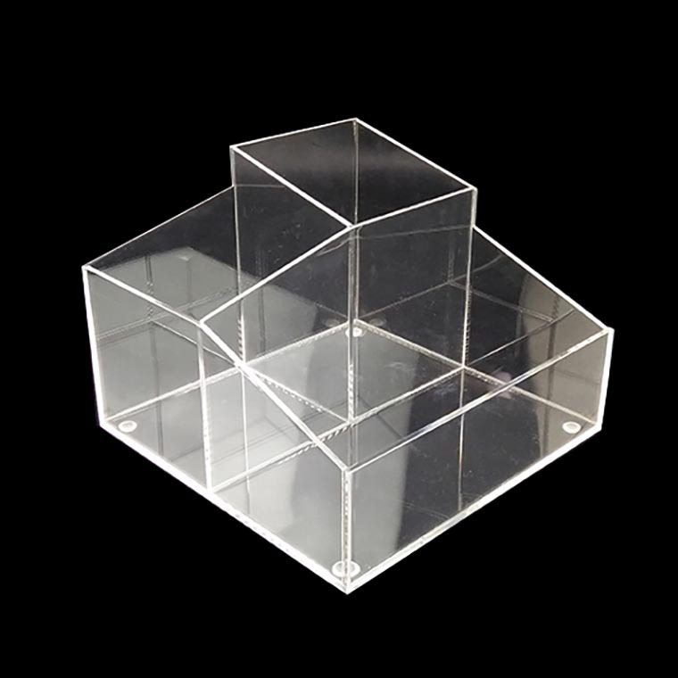 工厂批发透明亚克力笔筒桌面创意收纳盒摇控器水果刀收纳整理盒生