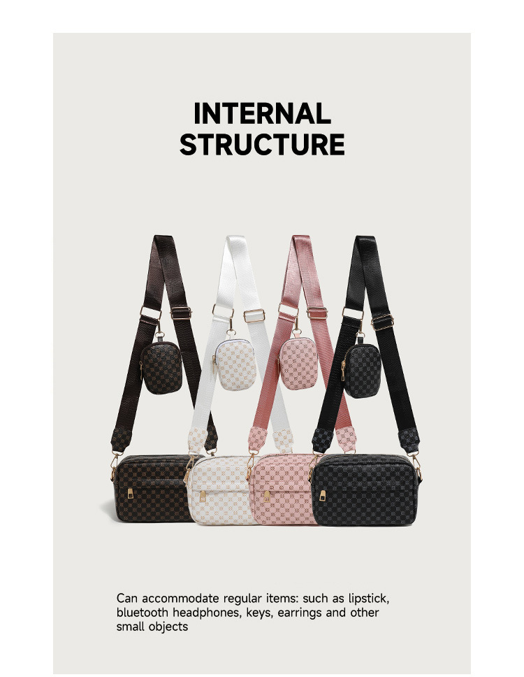 369g Weight Polyester Lining Material Zipper Closure Type Single Shoulder Strap Strap Type Square Bag Bags Type Daily Occasion PU Material Women's Backpack Backpack Argyle Pattern All Seasons Season Women's Gender Elegant, Vintage Style Style Square Shape Women's PU Argyle Elegant Vintage Style Square Zipper Square Bag 2