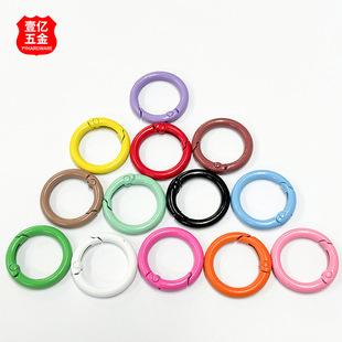 Manufacturer Wholesale Paint Spring Ring Roll Spray Movable Ring Mobile Phone Case diy Jewelry Hardware Accessories Colorfulful Spring Buckle
