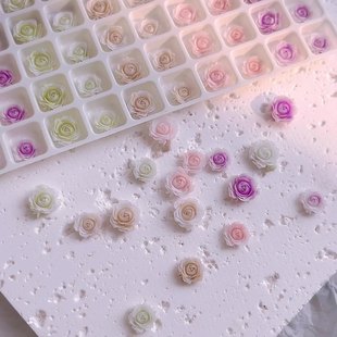 Net red explosions luminous camellia manicure jewelry new dry rose nail accessories decorations wholesale