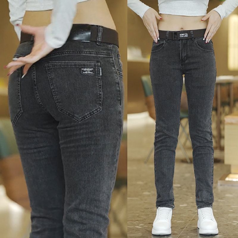 Men's All-match 2024 New Arrival Washed Denim Trousers Men's Fashion Stretch Casual Pants Slim-fit Breathable Leggings