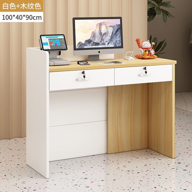 吧台桌收银台小型简约柜台公司前台接待台美容店服装店奶茶店吧台|undefined