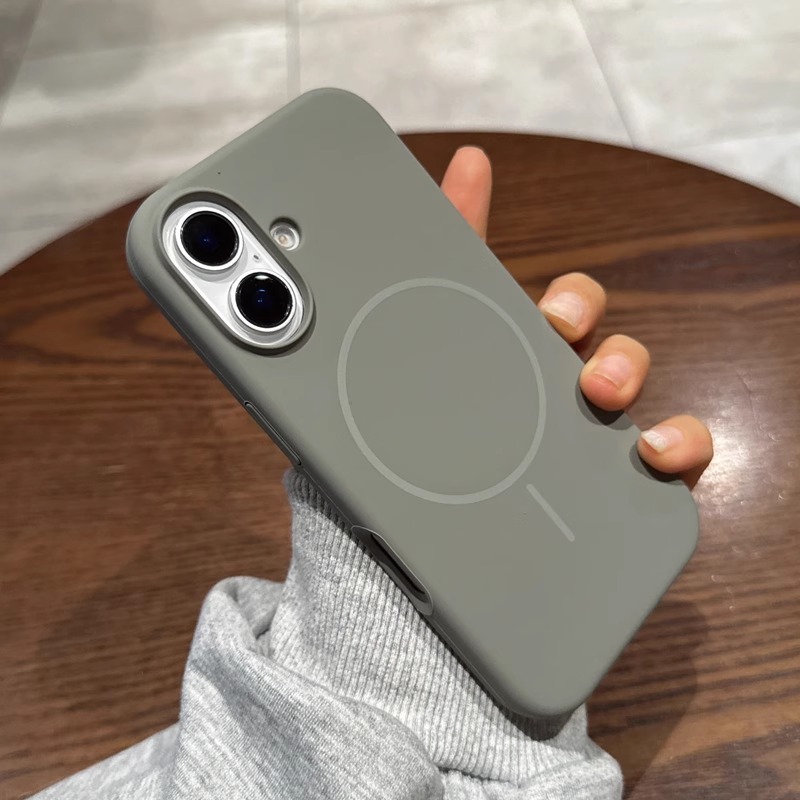 iPhone16PROMAX 携帯電話ケース Apple 15 強力磁気細いサークル 14 ソフトカバークロスボーダーに適した液体シリコーン磁気吸引|undefined